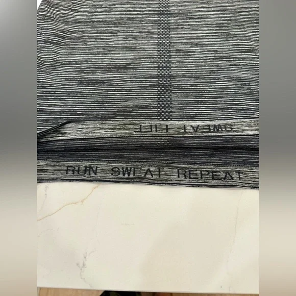 Lululemon Peloton Swiftly Speed Racerback Tank Heathered Black - Picture 8 of 10